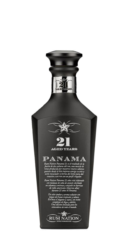 Rum Nation Panama 21 Y.O. Decanter Black