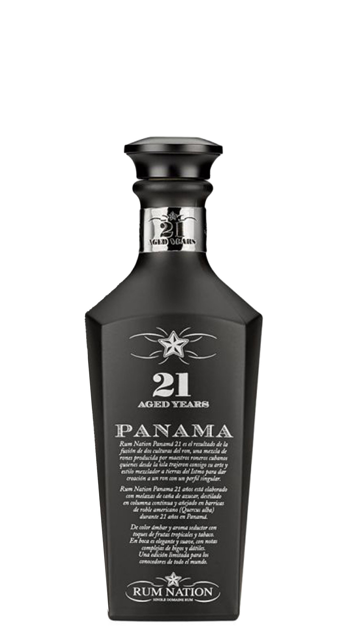 Rum Nation Panama 21 Y.O. Decanter Black