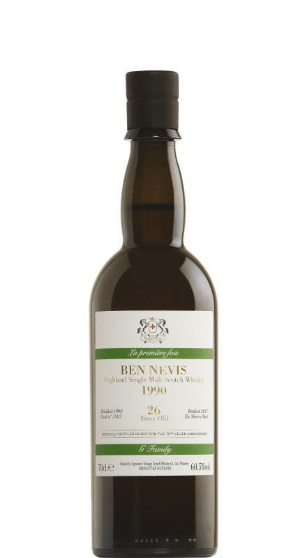 Signatory Ben Nevis 1990 26 Yo Sherry Cask 1507 - 70° Anniversario Velier