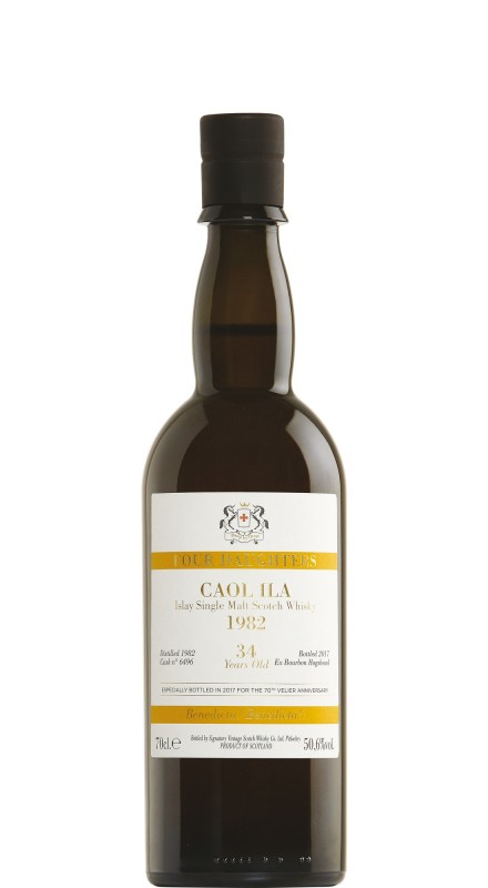Signatory Caol Ila 1982 34 Y.O. Bourbon Cask 6496 - 70° Anniversario Velier