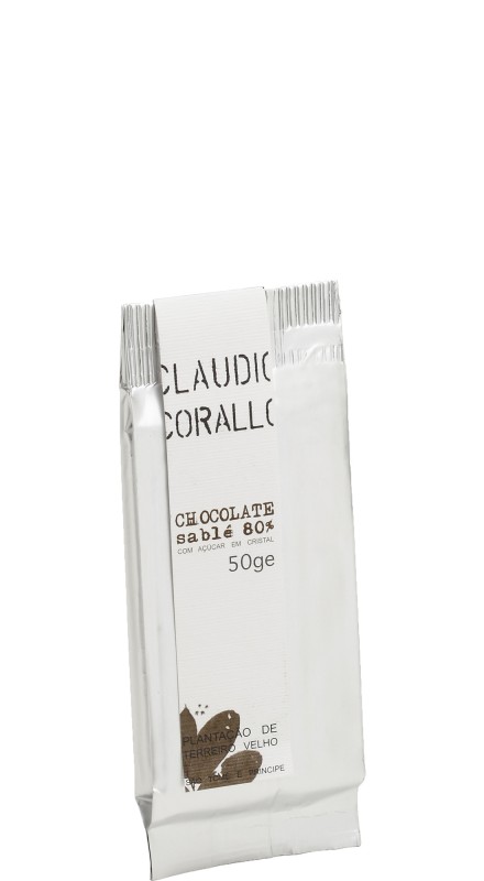 Cioccolato Corallo Sablè 80% 50gr