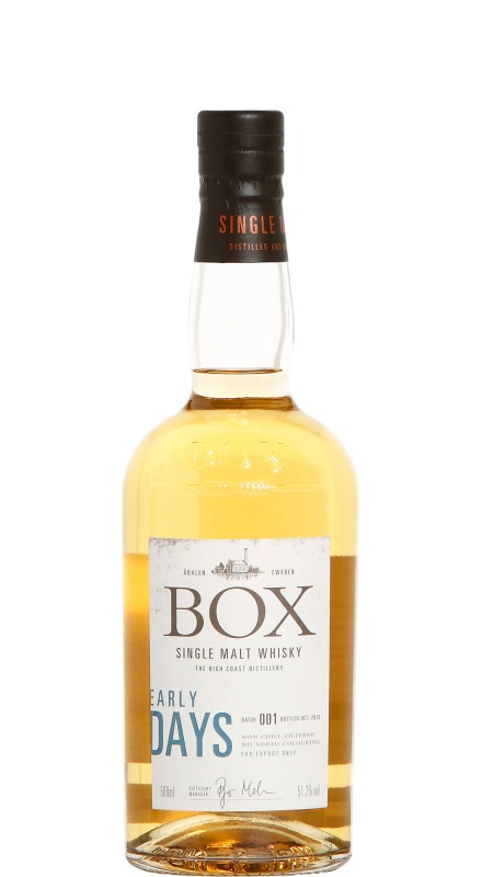 Box Whisky Early Days Batch No.001 Single Malt Whisky