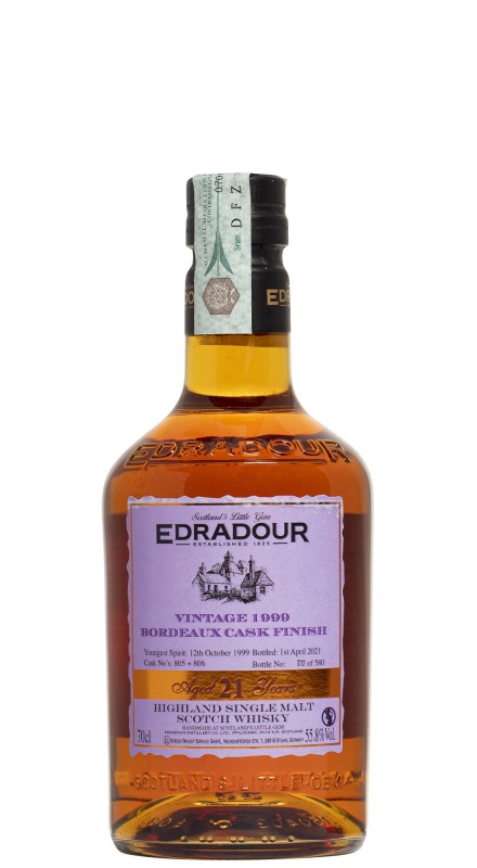 Edradour 21 Y.O. 1999 Bordeaux Cask Finish