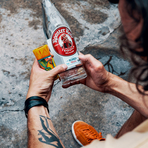 Rooster Rojo Tequila: 100% Blue Agave